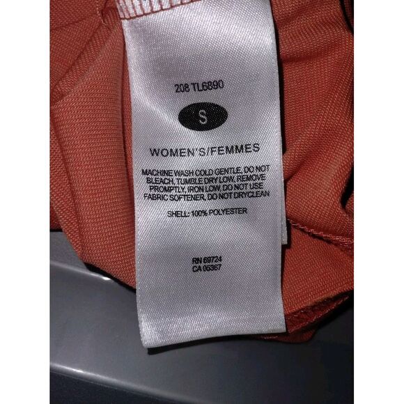 Columbia Quarter Zip Womens Sm Orange Titanium Lightweight Long Sleeve Comfort - Picture 7 of 7